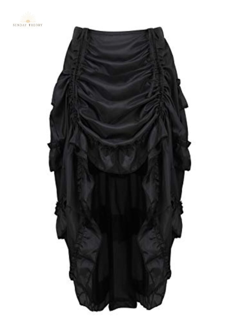 Steampunk High Low Ruffled Skirt Adjustable Corset Costume